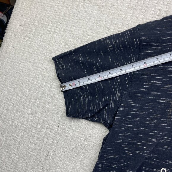 Projek Raw Pocket Tee Logo AOP Shirt Y2K Soft V-neck Men Sz L Navy Blue - Picture 10 of 15